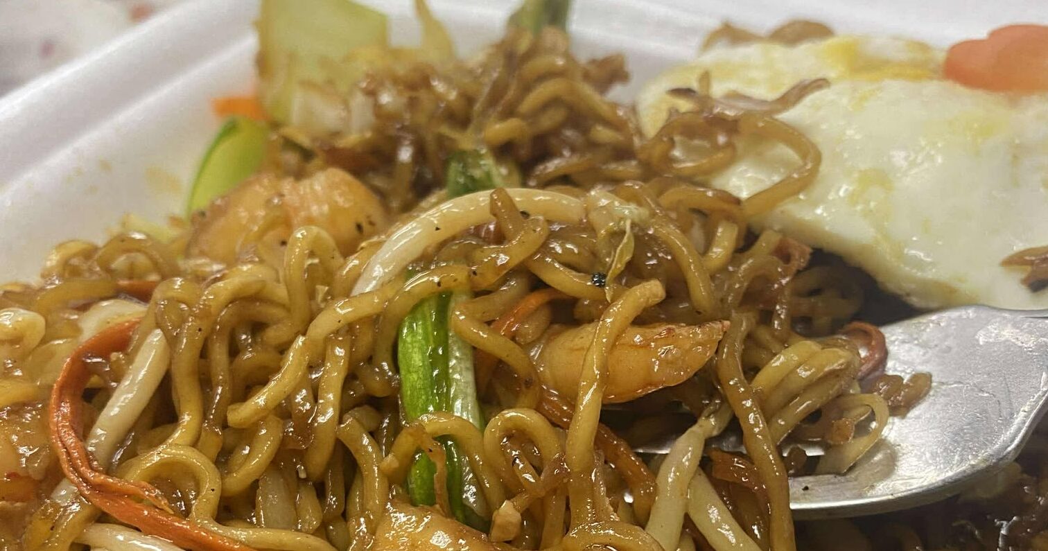 A close up look at Mei Tek-Tek Friend Noodles from Spices Food Truck