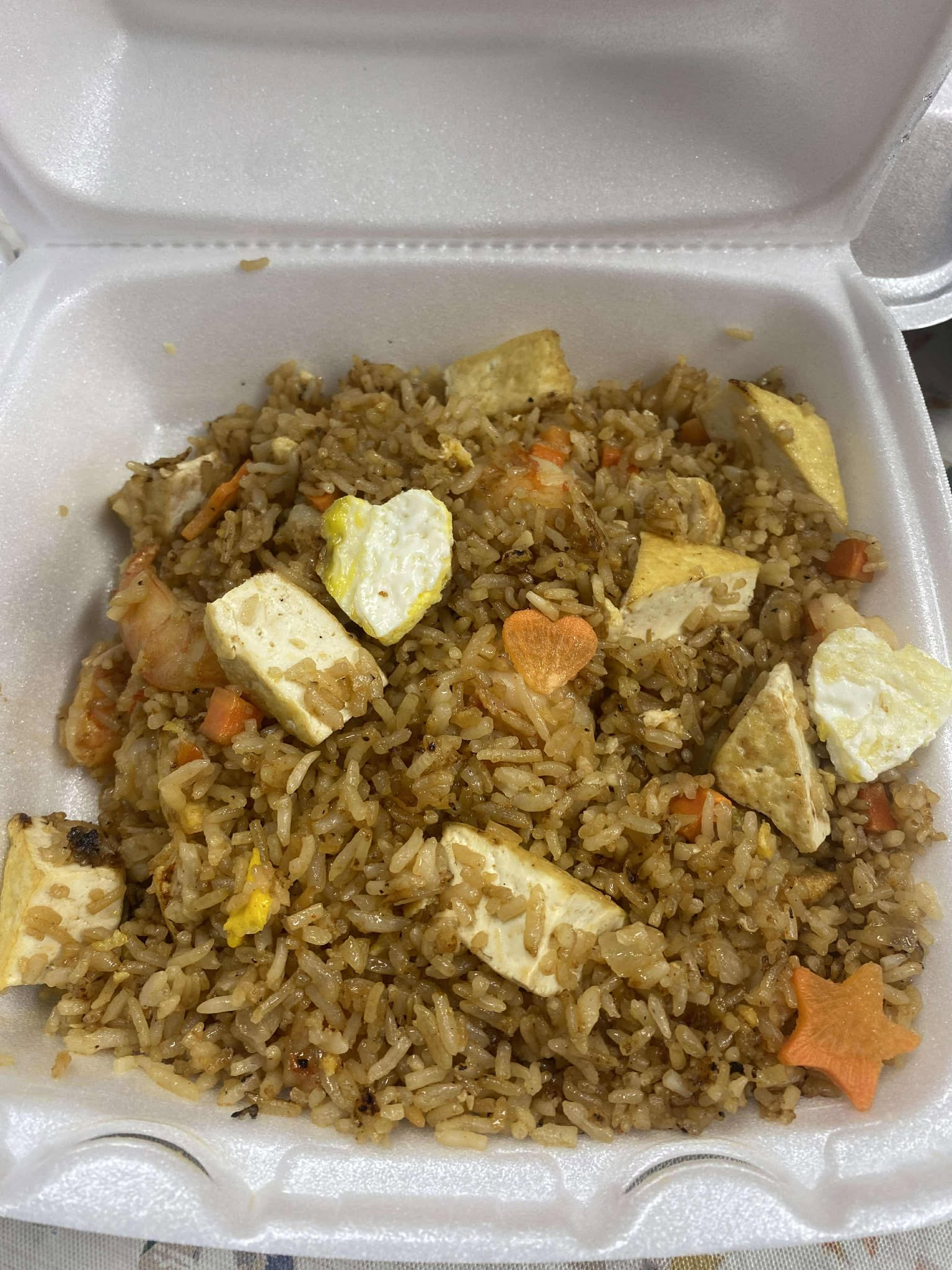 Shrim and Tofu Fried Rice from Spices Food Truck in Russellville, Ar.